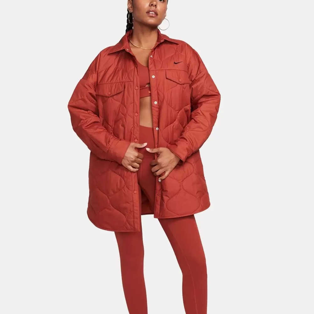 Nike Women’s Sportswear Essential Quilted Trench Jacket Oversized Fit